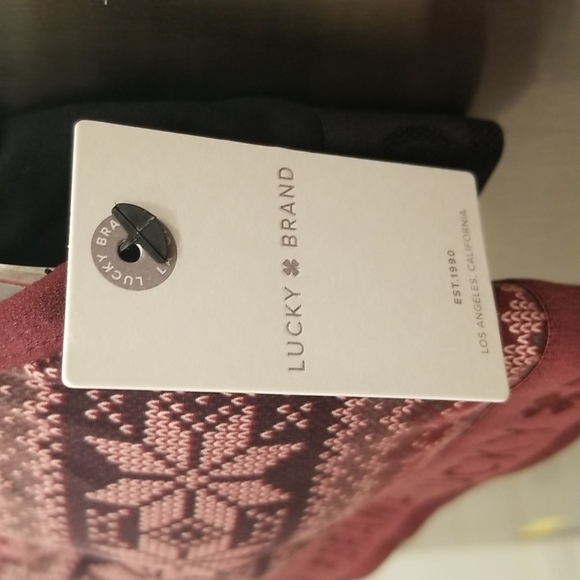 💕LUCKY BRAND💕 Bralettes (2 Pack) Snowflake Pattern & Black Small S NWT - Picture 6 of 8